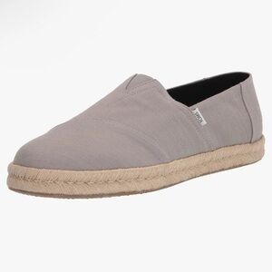 TOMS ALP Rope 2.0 Men’s Slip-On Casual Loafers Shoes Gray Drizzle Size 8 New